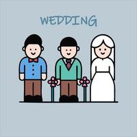 Wedding is the title of the image vector