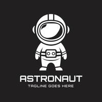 Cute Astronaut illustration dark background vector