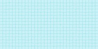 Textured sheet of blue checkered paper with a stipple effect. Cute pastel color background, irregular geometric pattern, notebook page. vector