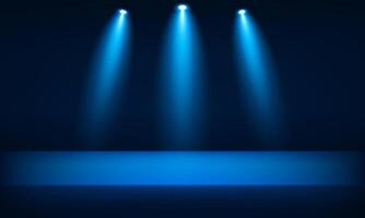 Empty Dark blue studio room background. Empty room with spotlight effect. Space for selling products on the website. Business backdrop. illustration. vector
