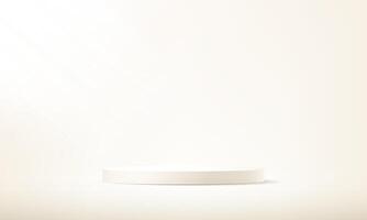 Beige studio room background. Beige background 3d with podium. Empty room with light effect. Space for selling products on the website. Business backdrop. illustration. vector