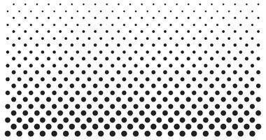 Dotted gradient pattern illustration, white and black halftone polka background graphic, horizontal seamless circle dotted lines, monochrome dots texture backdrop, retro popart effect half tone vector
