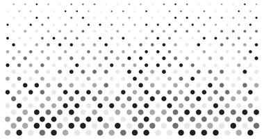 Dotted monochrome gradient pattern, halftone polka background graphic, horizontal seamless circle dotted lines, monochrome dots texture backdrop, retro popart effect half tone vector