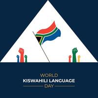 World Kiswahili Language Day. 7 July. Holiday concept. Template for background with banner, poster and card. flat illustration. flat design. vector