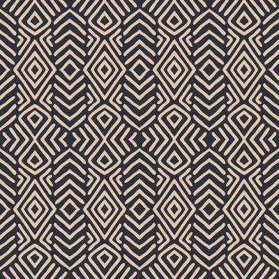 Hand drawn Batik seamless pattern. Geometric doodle abstract background, Ethnic wallpaper. Tribal texture. Aztec style. Folk embroidery, Scandinavian art, African rug, tile design.