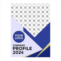 Modern company profile background template vector