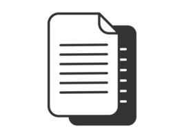 Illustration a icon depicting documents, suitable for web and mobile applications, isolated for use in graphic and design. vector