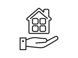 Icon a house representation, isolated against a clean background. This simple symbol evokes a sense of warmth and security, embodying the concept of home. vector
