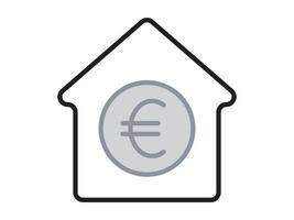 Icon a house representation, isolated against a clean background. This simple symbol evokes a sense of warmth and security, embodying the concept of home. vector