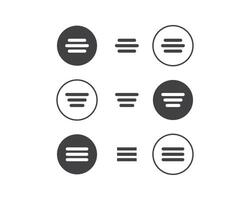 Hamburger menu icon, buttons for website, UI navigation, mobile app, presentation. design elements and user Interface icons. vector