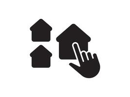 Icon a house representation, isolated against a clean background. This simple symbol evokes a sense of warmth and security, embodying the concept of home. vector