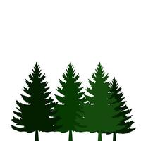 silhouette tree line drawing, graphics tree elements outline symbol for architecture and landscape design drawing. vector