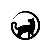 Cat silhouette Isolated On White Background vector