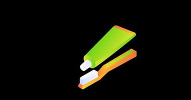 Animation of add toothpaste on the toothbrush video