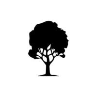 silhouette tree line drawing, graphics tree elements outline symbol for architecture and landscape design drawing. vector