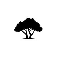 silhouette tree line drawing, graphics tree elements outline symbol for architecture and landscape design drawing. vector