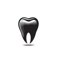Tooth silhouette. Tooth logo, Tooth black icon vector