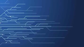 Glowing circuit board lines animation. Abstract technology circuit board. Digital circuit board elements. Modern tech design. Motion graphic video