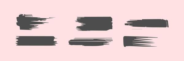 Paint brush stroke, ink splatter and artistic design elements. Dirty watercolor texture, box, frame, grunge background, splash or creative shape for social media. Abstract drawing. vector