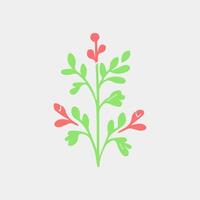 Rose flower of blooming plant. Garden rose isolated icon of pink blossom, petal and bud with green stem and leaf for romantic floral decoration, wedding bouquet and valentine greeting card Free vector