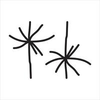 Abstract leaf hand drawn element vector