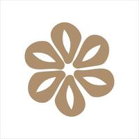 Abstract leaf hand drawn element vector