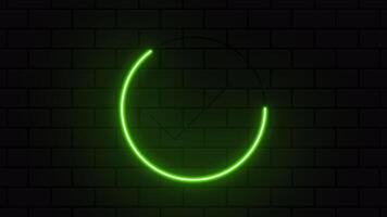 Check mark in neon style animation. Green tick check mark. Retro sign with glowing neon. Motion graphic. 4K animation video