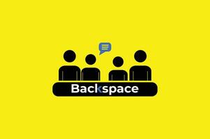 Team Backspace Icon Art Design vector