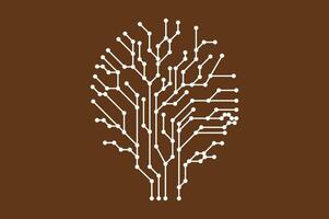 Technology Circuit Tree Art Design vector