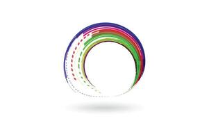 Colorful rainbow color curve design vector