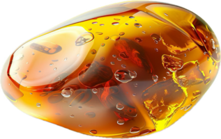 Golden Amber Resin with Trapped Inclusions. png