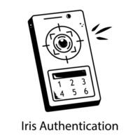 Trendy Iris Authentication vector
