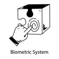 Trendy Biometric System vector
