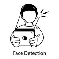 Trendy Face Detection vector