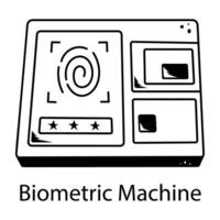 Trendy Biometric Machine vector