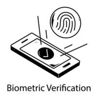 Trendy Biometric Verification vector
