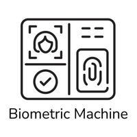 Trendy Biometric Machine vector