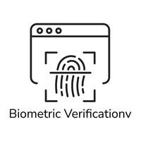 Trendy Biometric Verification vector