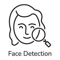 Trendy Face Detection vector