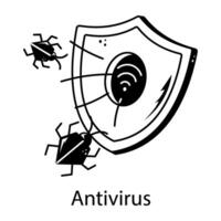 Trendy Antivirus Concepts vector