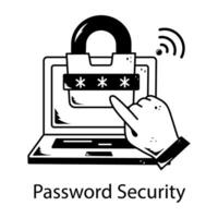 Trendy Password Security vector