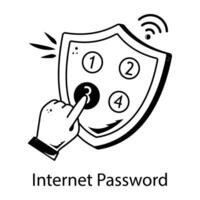 Trendy Internet Password vector