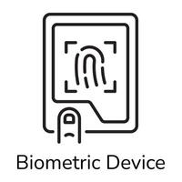 Trendy Biometric Device vector