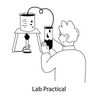 Trendy Lab Practical vector