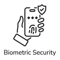 Trendy Biometric Security vector