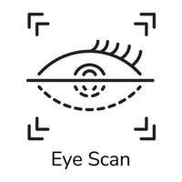 Trendy Eye Scan vector