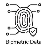 Trendy Biometric Data vector