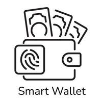 Trendy Smart Wallet vector