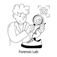 Trendy Forensic lab vector
