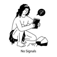Trendy No Signals vector